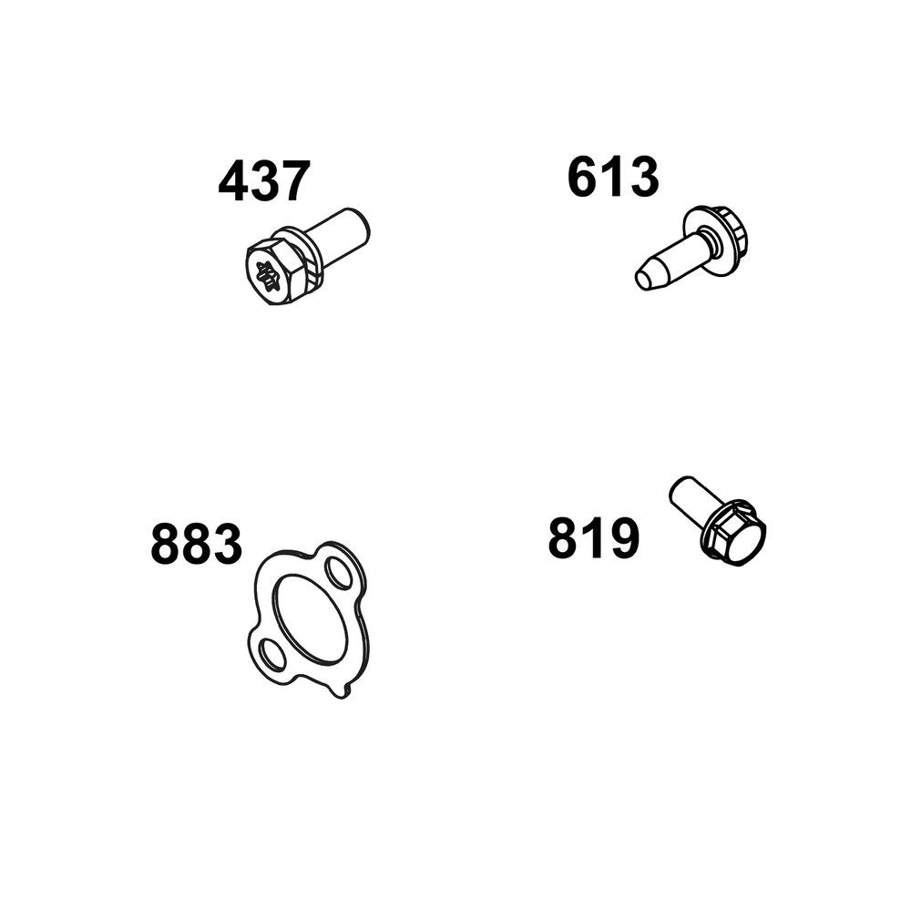 Exhaust Group Diagram and Parts List for 359447-0119-E1  Briggs and Stratton Engine